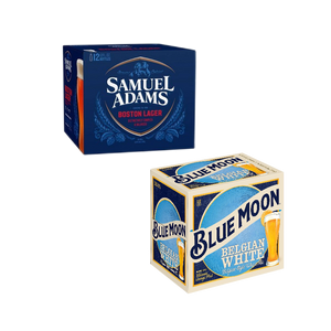 Blue Moon + Samuel Adams Flasche