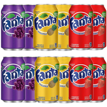 Laden Sie das Bild in den Galerie-Viewer, Fanta Grape Fanta Pineapple Fanta Strawberry Mixpack 12 Dosen