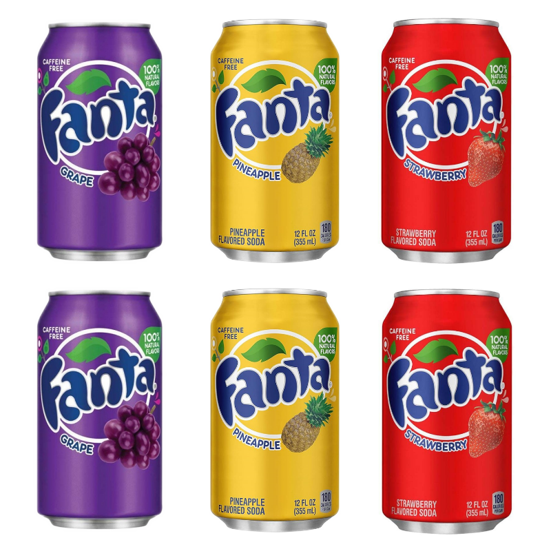 Fanta Grape Fanta Pineapple Fanta Strawberry Mixpack 6 Dosen